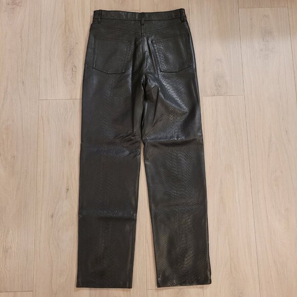 NWT WILFRED | Aritzia The Melina Pant Vegan Leather Python Snake Print | Sz. 6 - Picture 11 of 12
